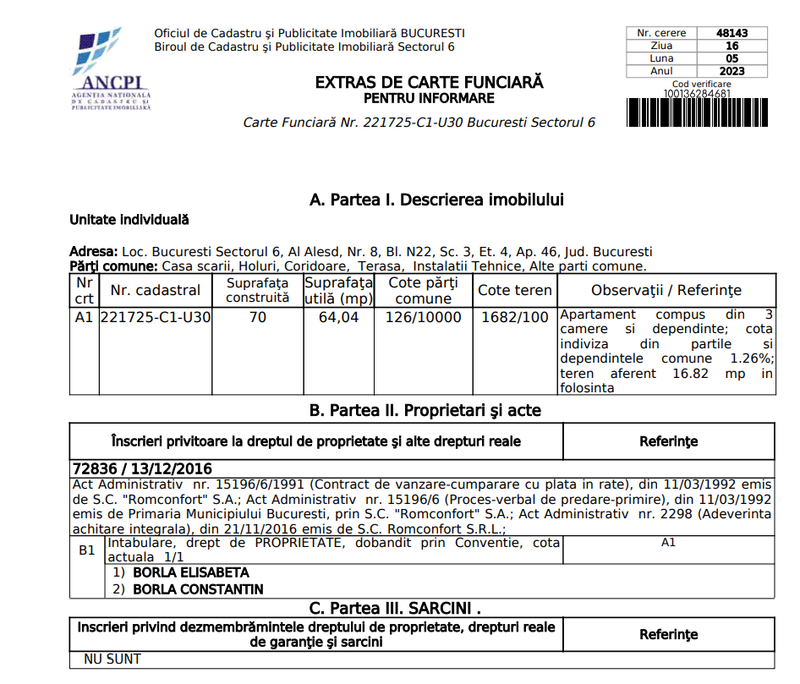 Extras De Carte Funciara online